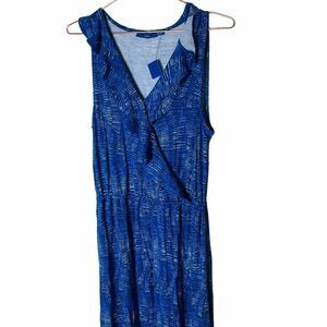 NWT Apt. 9 Blue Printed Maxi Dress Medium